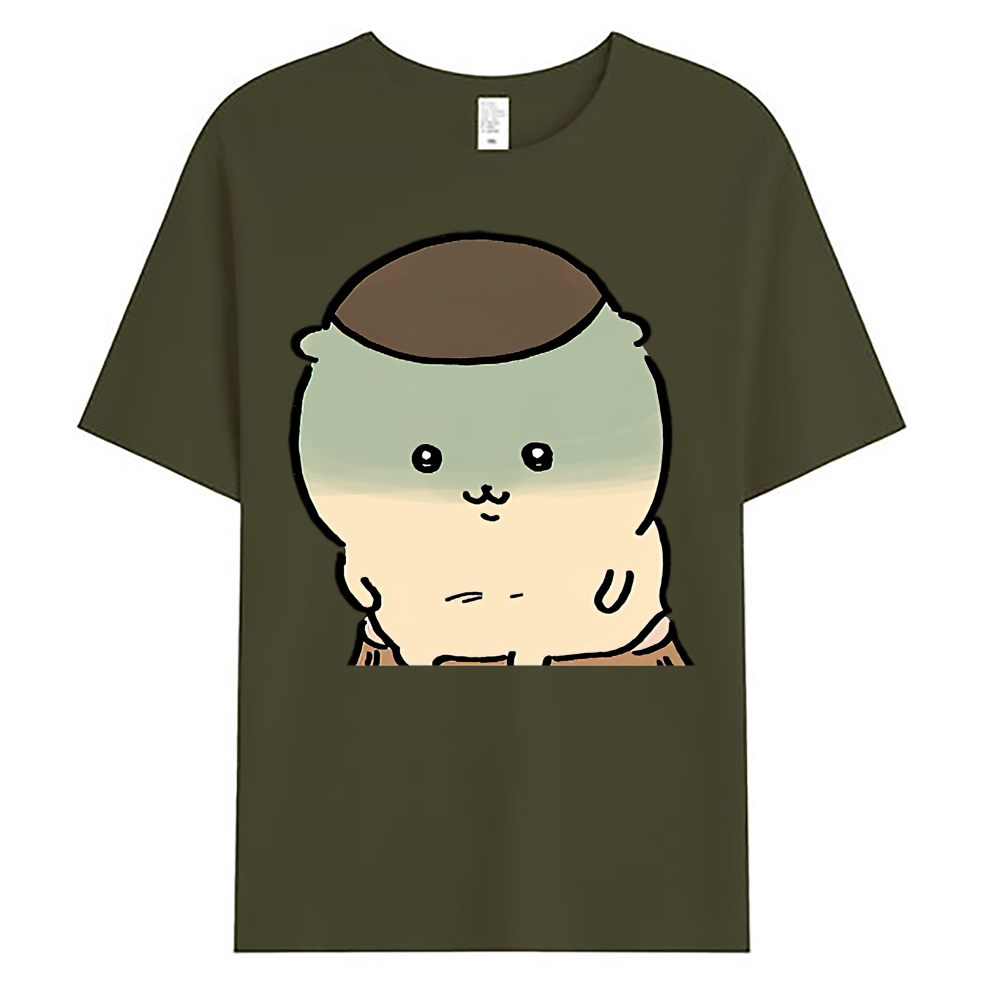 （画像用） ちいかわ くりまんじゅう Chii-kawa kuri manjū 綿100％ メンズ半袖Tシャツ｜肌触りやわらか＆通気性